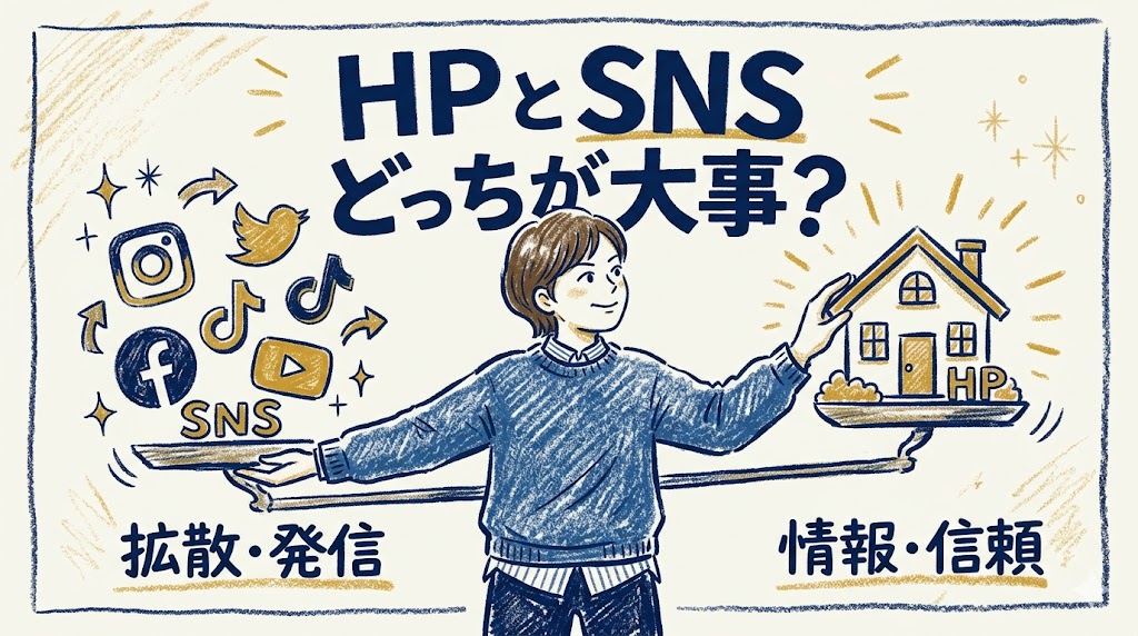 【個人事業主・中小企業向け】ホームページとSNSの違いとは？メリットと賢い連携方法を解説
